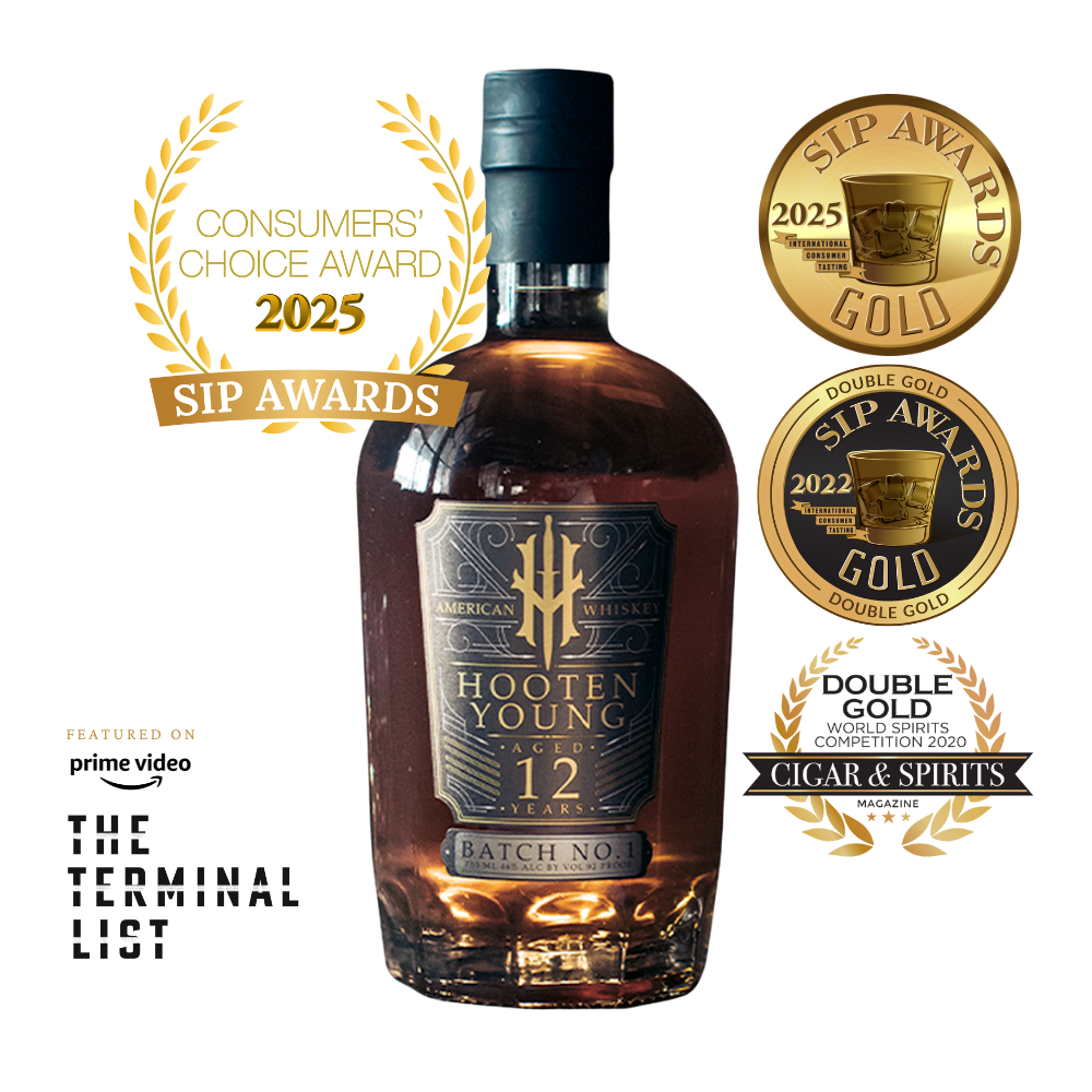 Hooten Young 12 Year American Whiskey - Gold Consumer Choice Award- Product Image Square