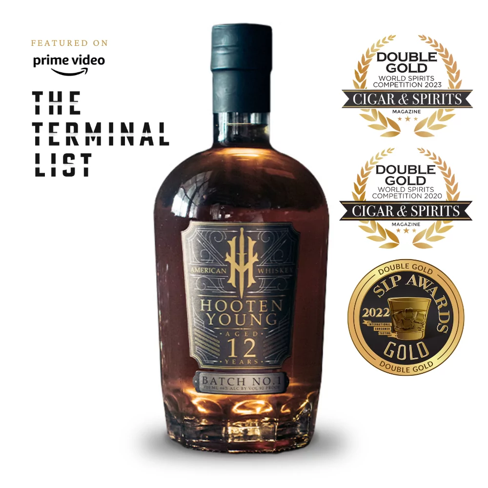 hooten young 12 year american whiskey wins double gold, featured on the terminal list